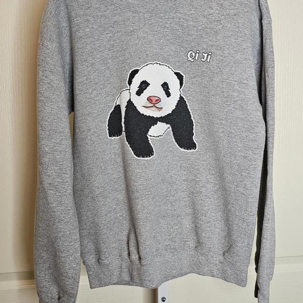 Cute Panda Graphic Sweatshirt by Gildan